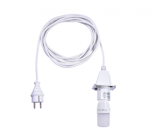 Herrnhuter Kabel E27, für A4/7 weiß, 5m, weiß, für innen