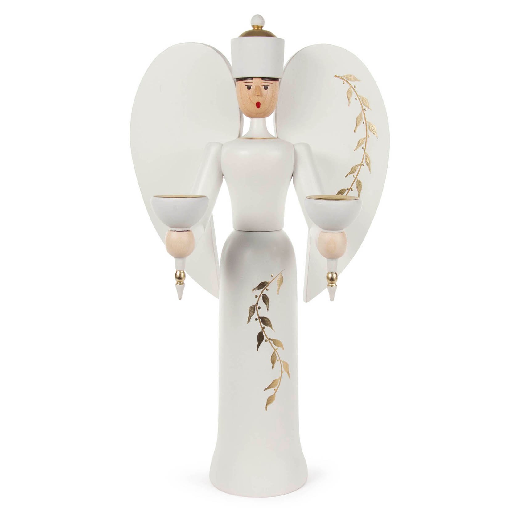 Engel florales Muster weiß/gold