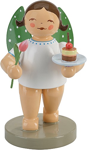 Wendt & Kühn Engel Engel mit Törtchen und Tulpe