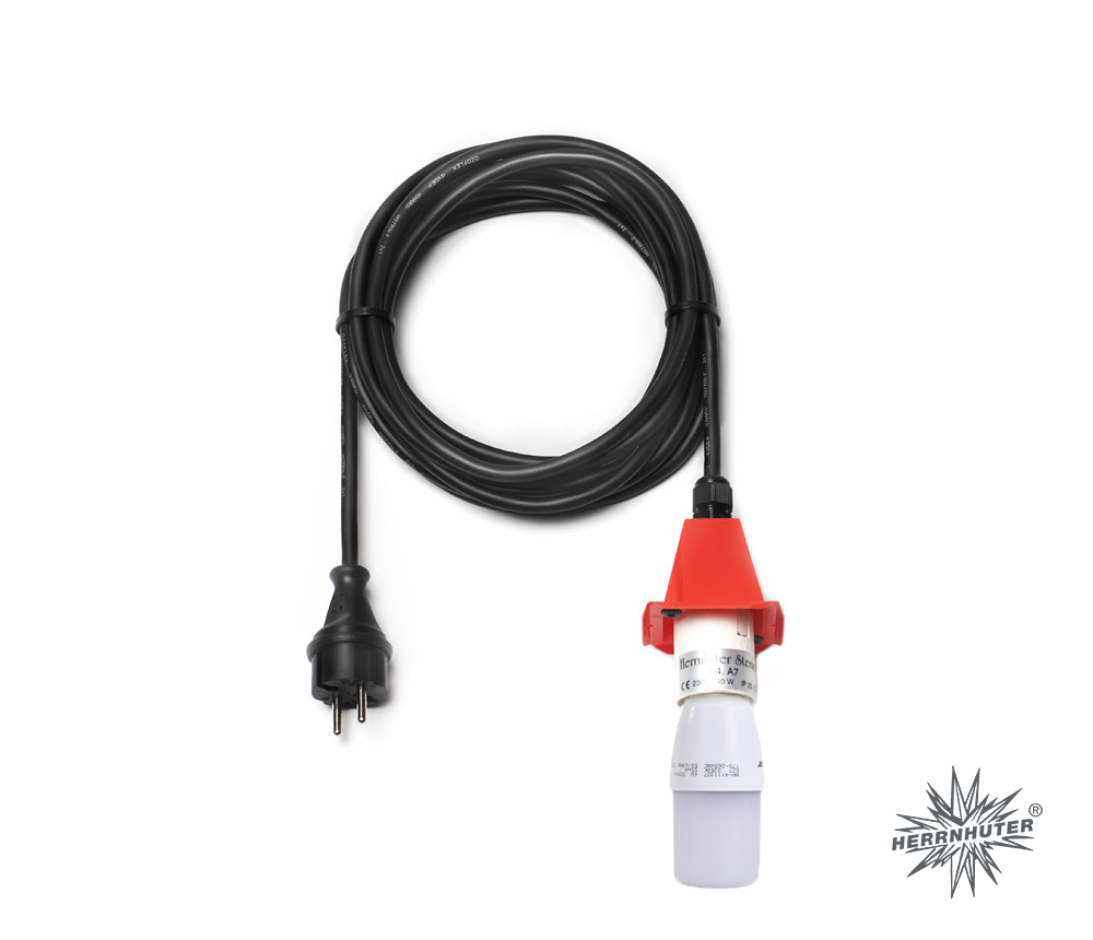 Herrnhuter Kabel E27, für A4/7 rot, 10m