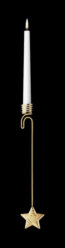 Georg Jensen Kerzenhalter Stern, vergoldet