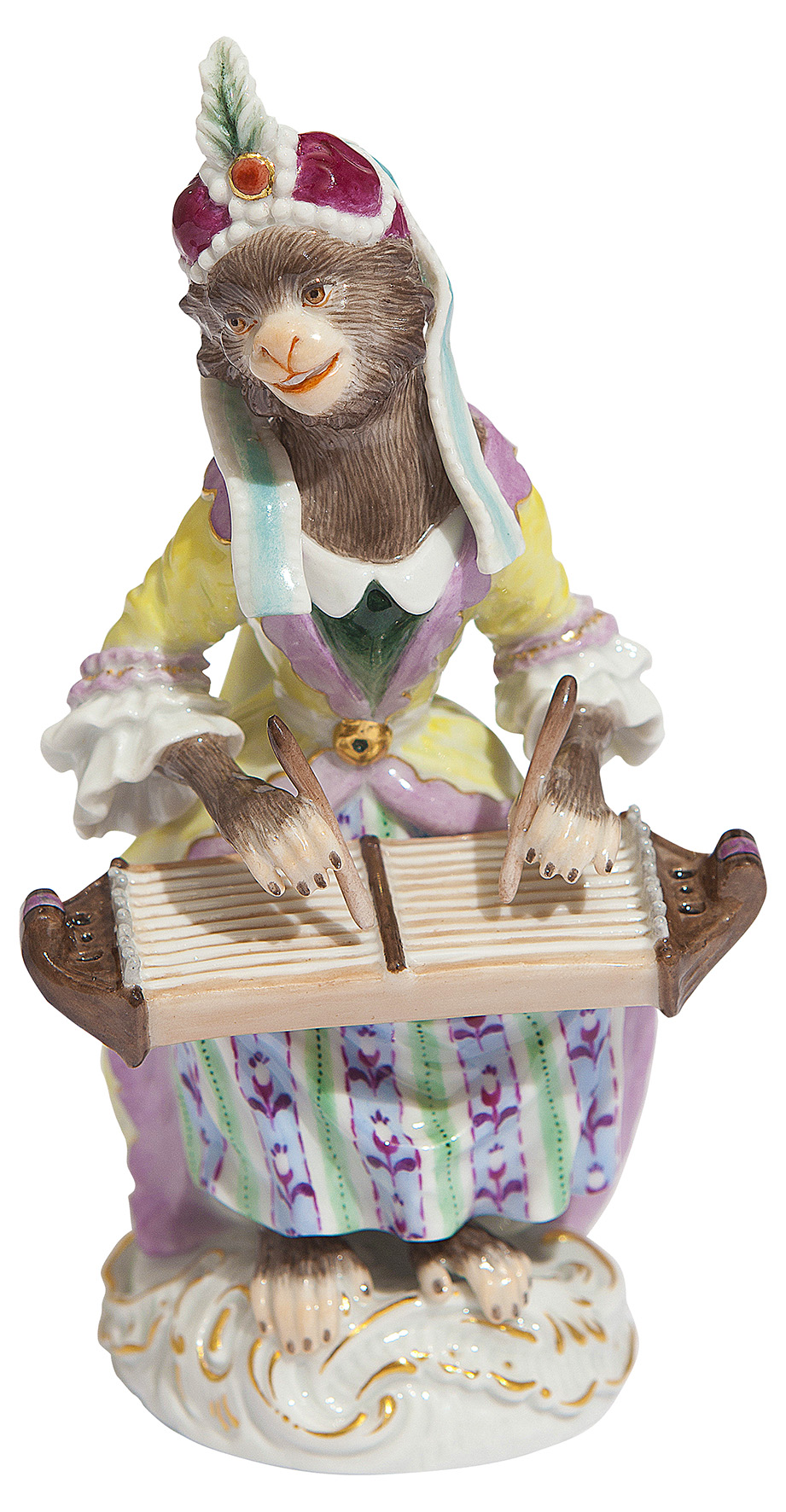 Meissen Figur Affe mit Zither