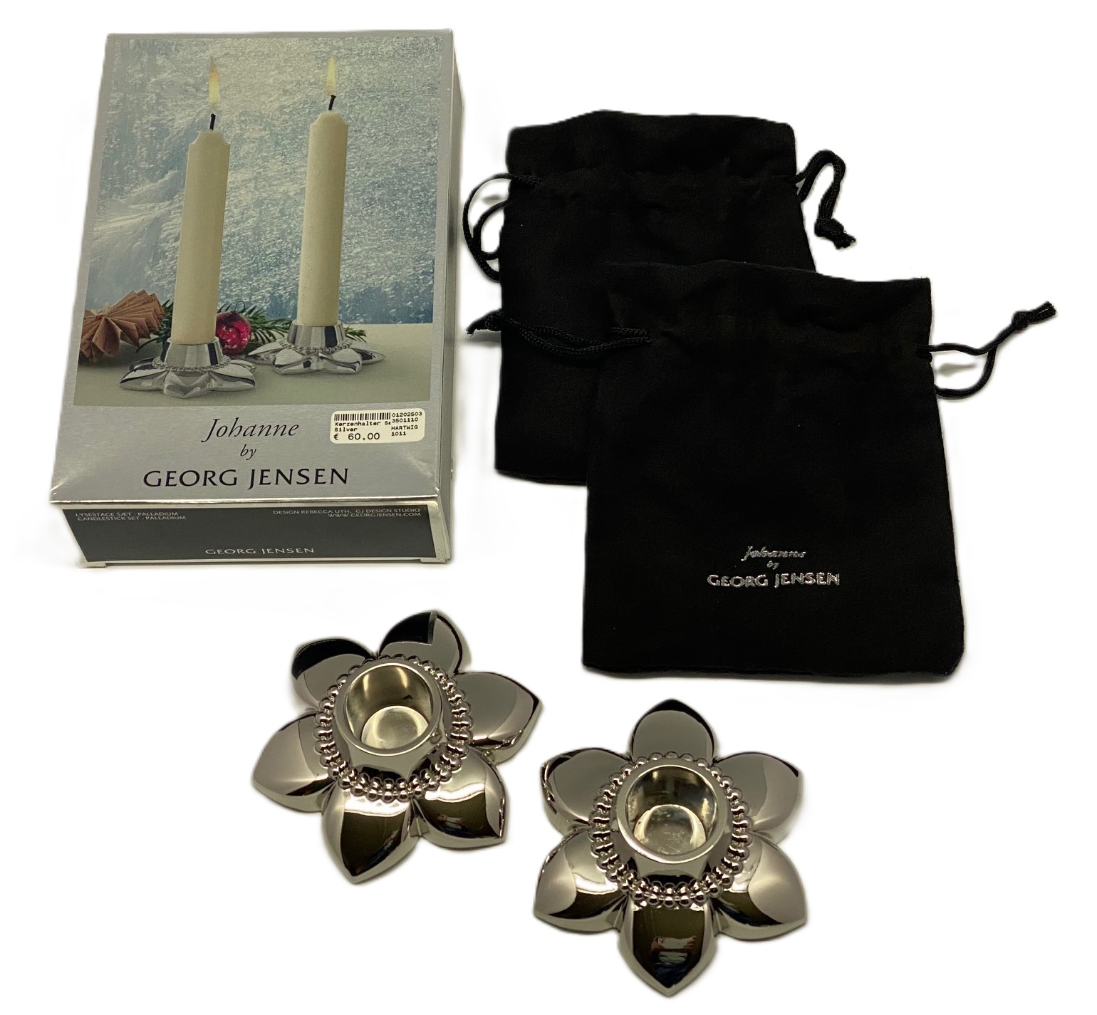 Georg Jensen Kerzenhalter Set (2 Stück)