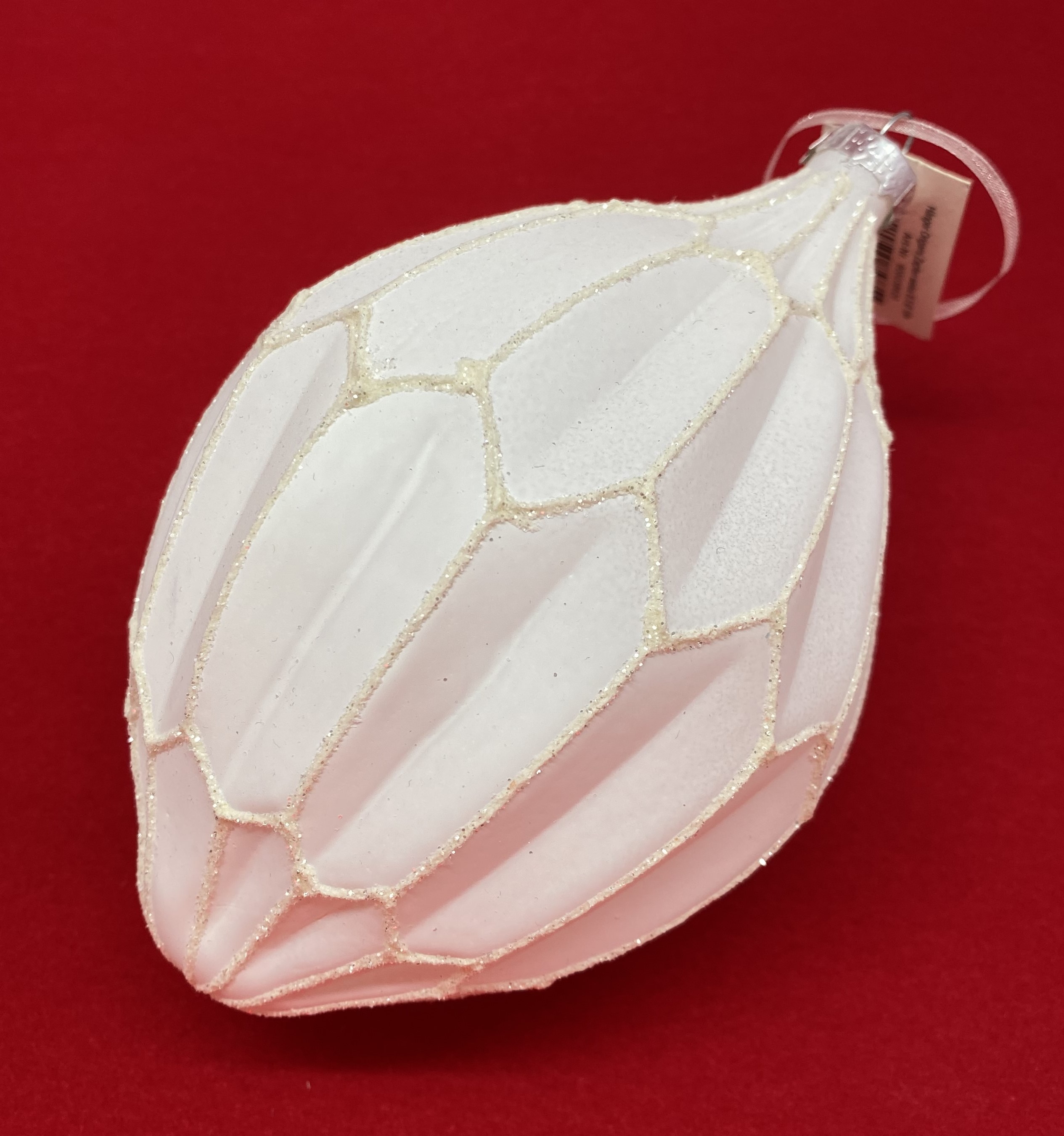 Kaheku Weihnachtskugel Origami Zapfen, weiß