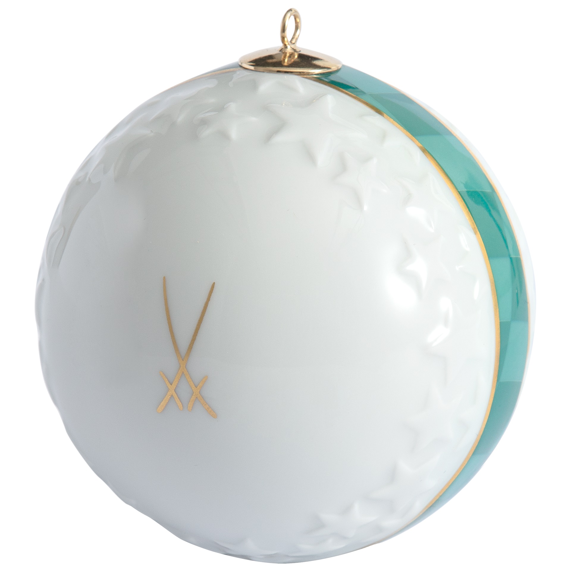 Meissen Weihnachtskugel Reliefsterne, Geflügelte Löwin