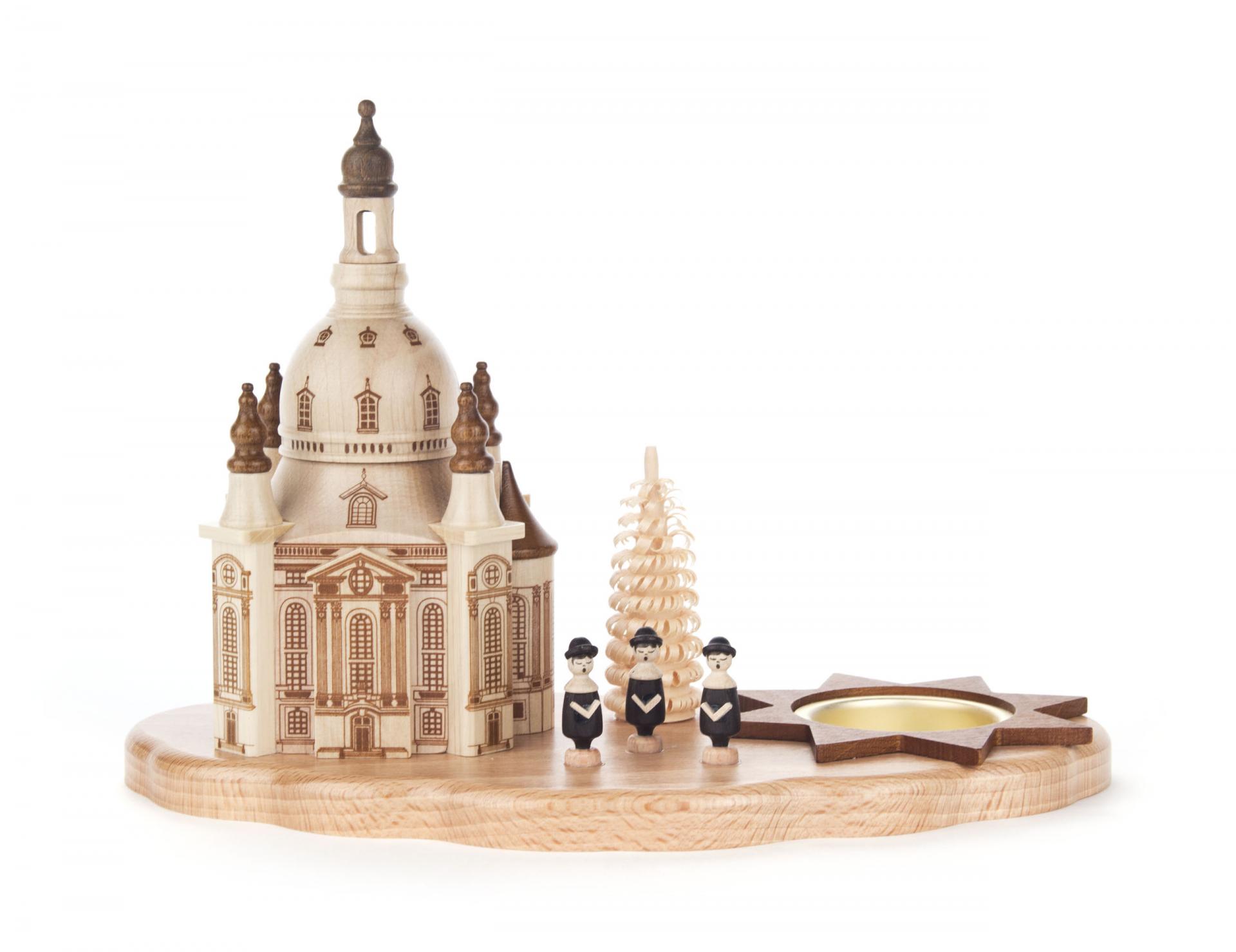 Teelichthalter mit Dresdner Frauenkirche und Kurrende