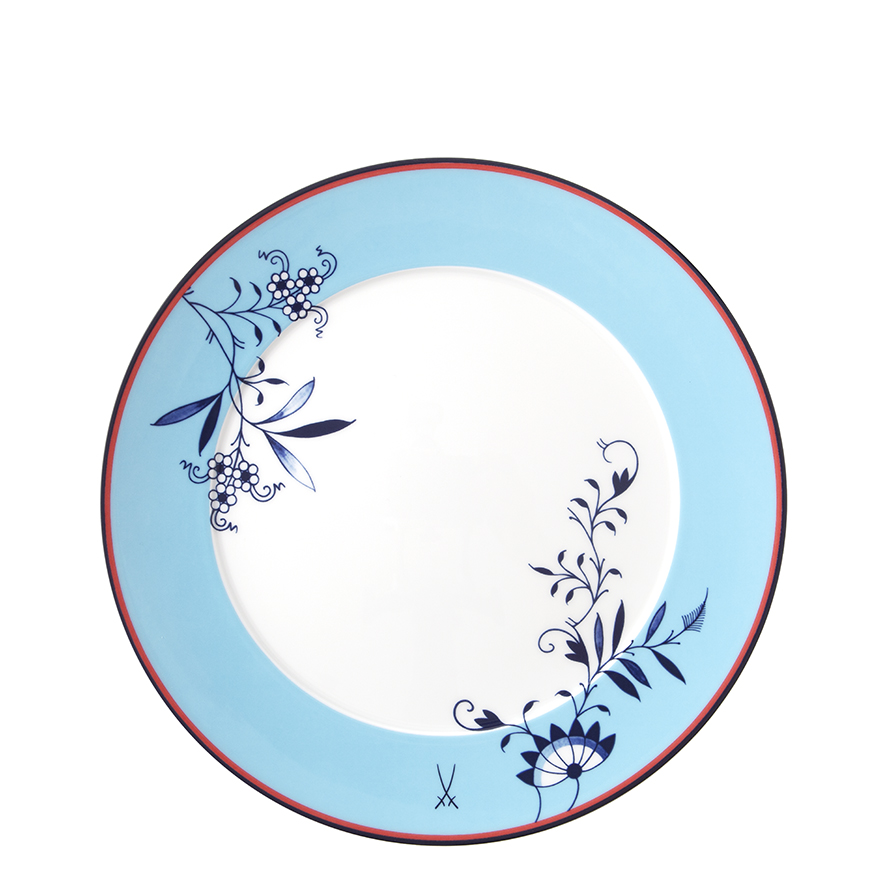 Meissen Speiseteller Bloomy Feathers