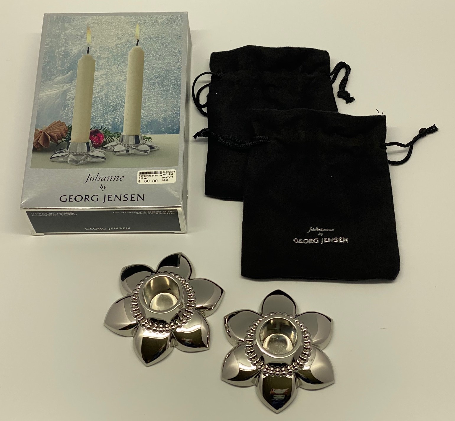 Georg Jensen Kerzenhalter Set (2 Stück)