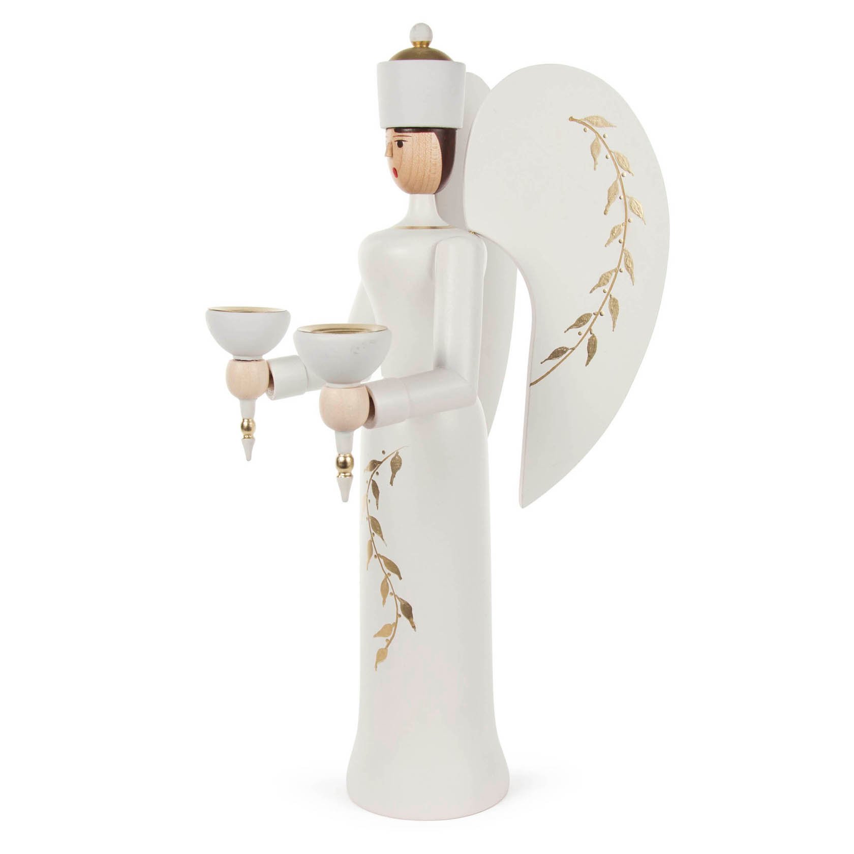 Engel florales Muster weiß/gold