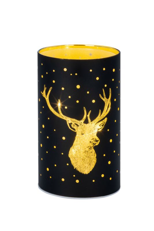 Bauer jun. Kollektion Windlicht schwarz, Hirsch