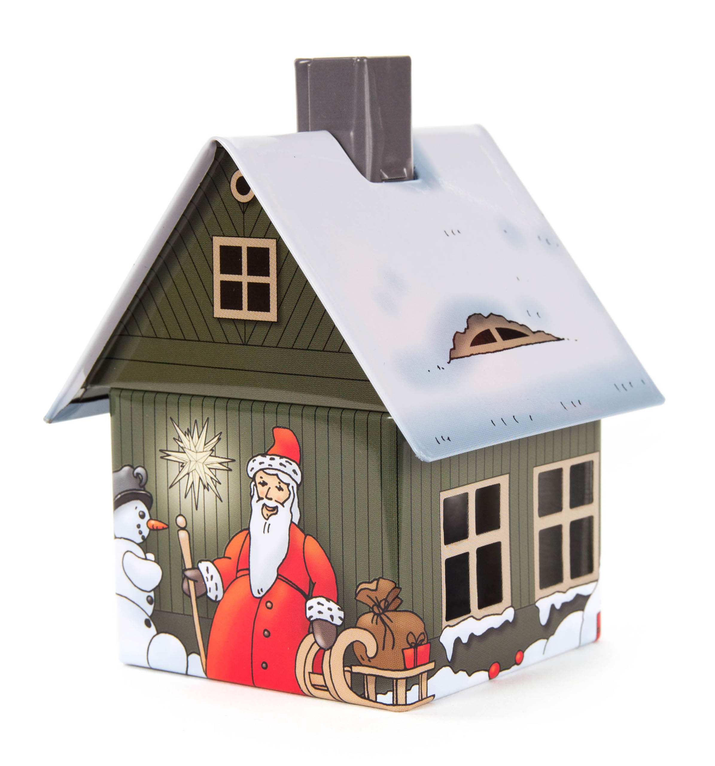Räucherhaus Weihnachtsmotiv, Metall