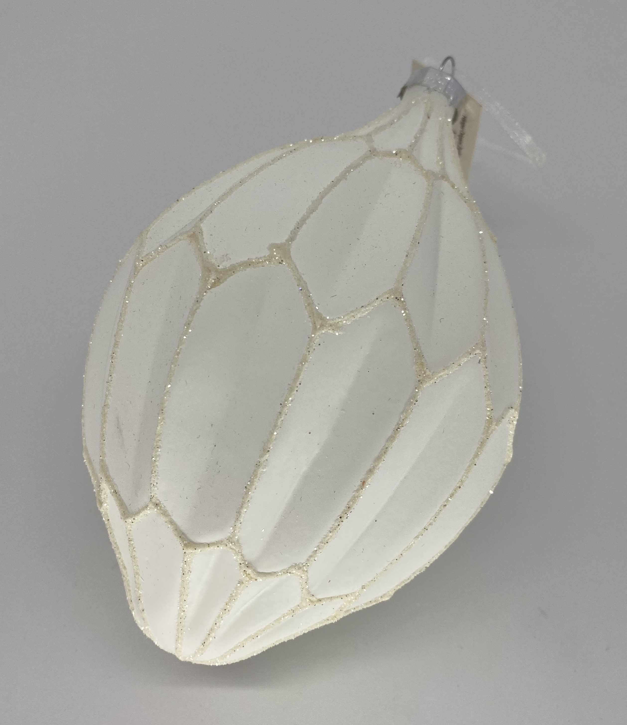 Kaheku Weihnachtskugel Origami Zapfen, weiß